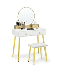 Vanity Table Set with Mirror