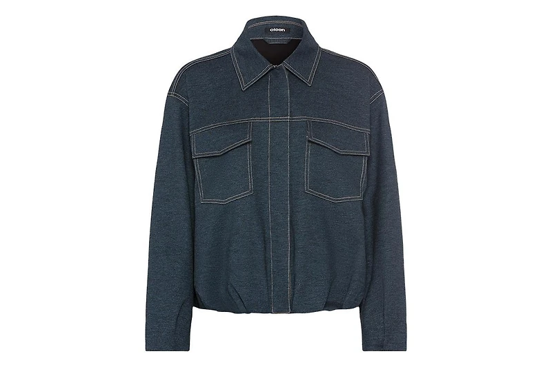 Olsen Women's Denim Jersey Bomber Jacket