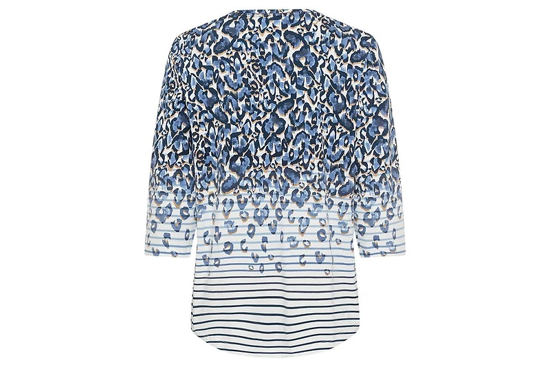 Olsen Women's Leo & Striped T-Shirt