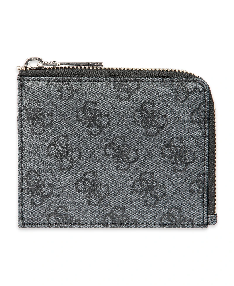 Guess Men's Rfid Quatro G Zip Around Card Case Wallet
