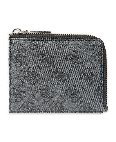 Guess Men's Rfid Quatro G Zip Around Card Case Wallet