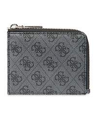 Guess Men's Rfid Quatro G Zip Around Card Case Wallet