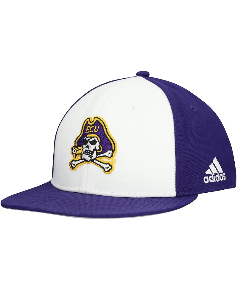 Adidas Men's White/Purple Ecu Pirates On Field Fitted Hat