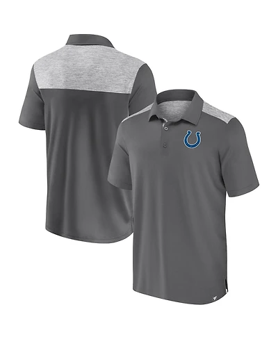 Fanatics Men's Gray Indianapolis Colts Long Shot Polo Shirt