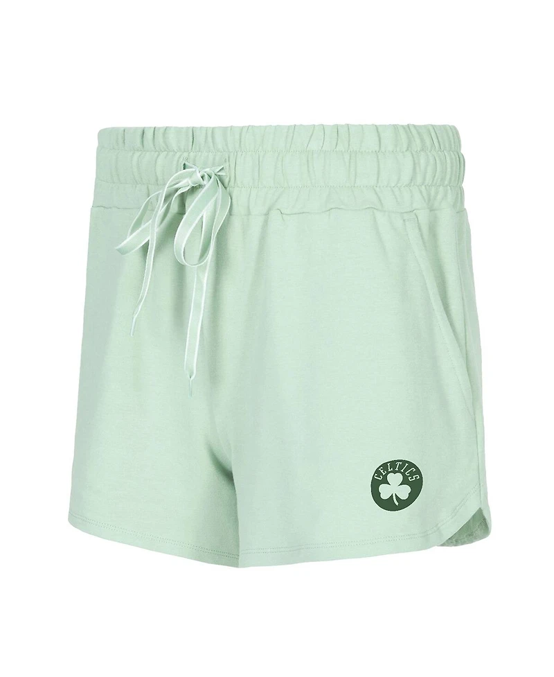Concepts Sport Women's 2-Piece Light Green Boston Celtics Elevation Tri-Blend Long Sleeve T-Shirt and Shorts Set