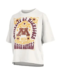 Pressbox Women's White Minnesota Golden Gophers Harmony Oversized T-Shirt