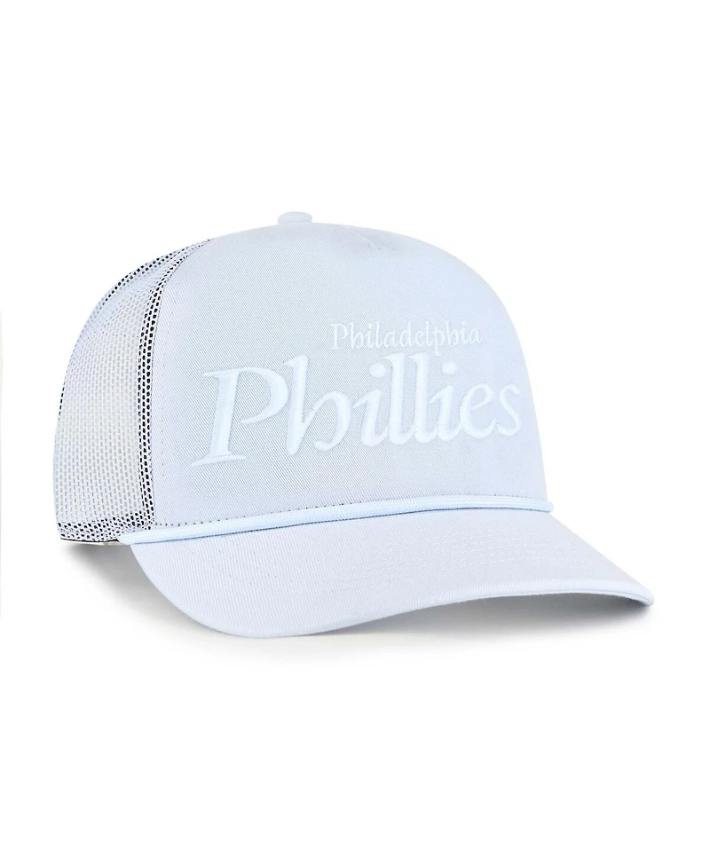 '47 Brand Men's Light Blue Philadelphia Phillies Foundation Script Hitch Adjustable Trucker Hat