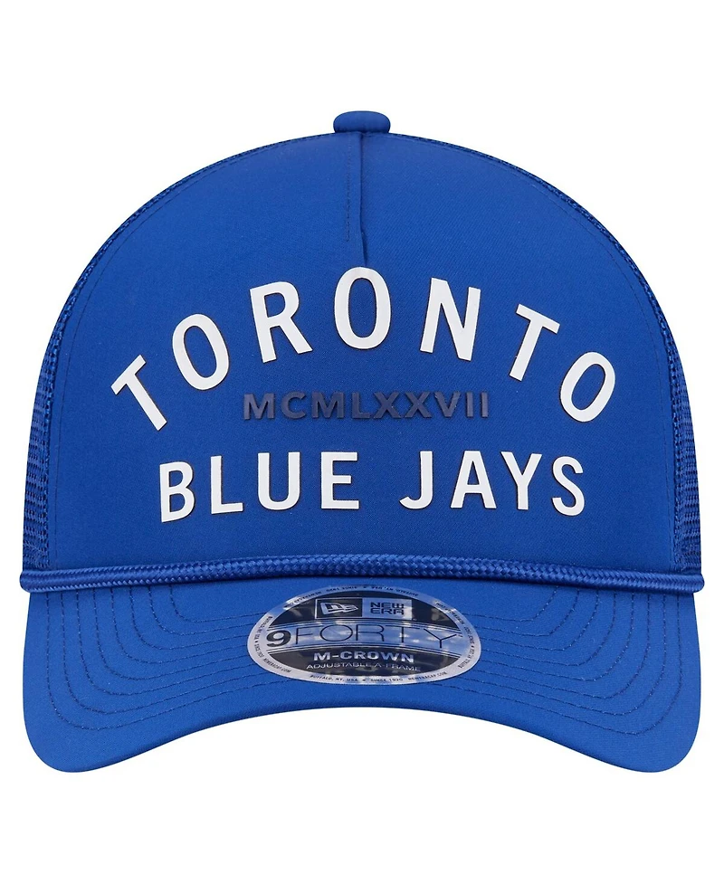 New Era Men's Royal Toronto Blue Jays Minimalist 9FORTY A-Frame Adjustable Hat