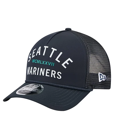 New Era Men's Navy Seattle Mariners Minimalist 9FORTY A-Frame Adjustable Hat