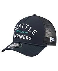 New Era Men's Navy Seattle Mariners Minimalist 9FORTY A-Frame Adjustable Hat
