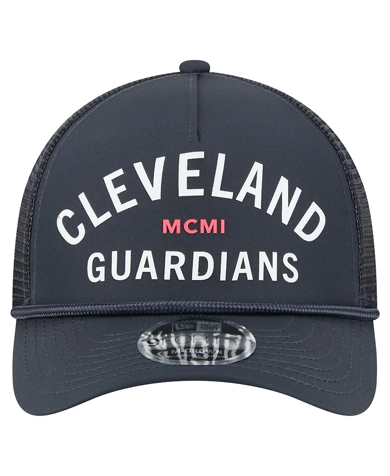 New Era Men's Navy Cleveland Guardians Minimalist 9FORTY A-Frame Adjustable Hat