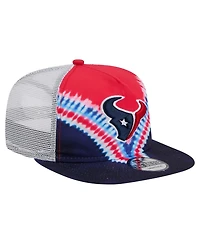 New Era Men's Red/Navy Houston Texans Throwback Dye Golfer Snapback Hat