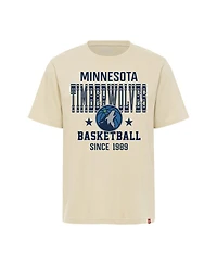 Sportiqe Men's and Women's Cream Minnesota Timberwolves Duke Premium T-Shirt