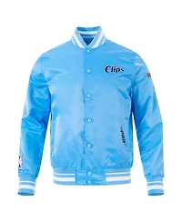 Pro Standard Men's Blue La Clippers 2024/25 City Edition Chenille Satin Full-Snap Jacket