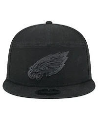 New Era Men's Black Philadelphia Eagles Adventure Canvas Split Panel 9FIFTY Snapback Hat