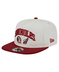 New Era Men's White Florida State Seminoles Collegiate 9FIFTY A-Frame Snapback Hat
