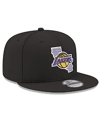 New Era Men's Black Los Angeles Lakers State Pride 9FIFTY Snapback Hat