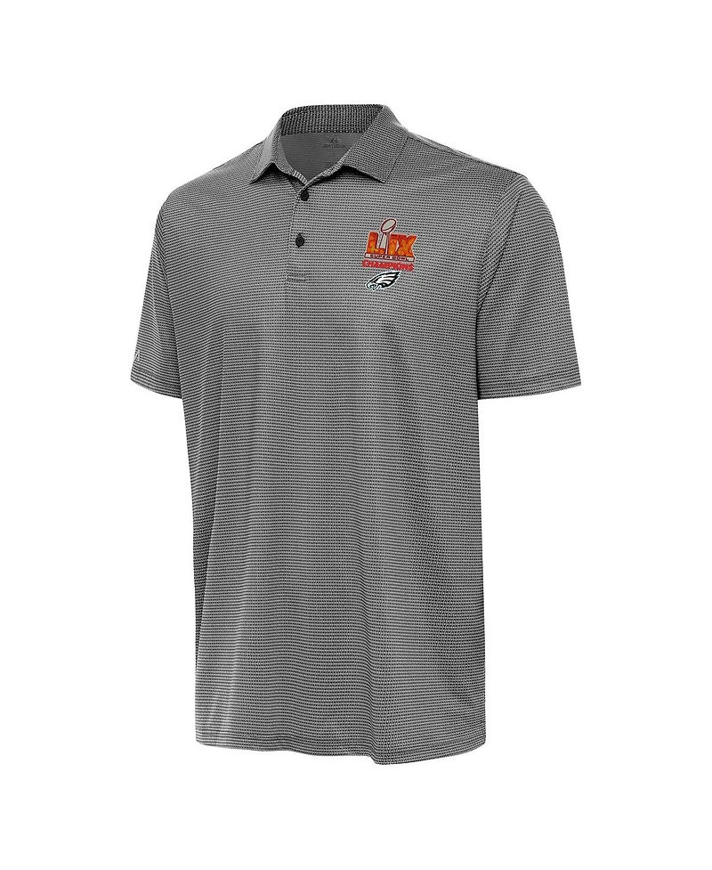 Antigua Men's White/ Philadelphia Eagles Super Bowl Lix Champions Rings Polo Shirt
