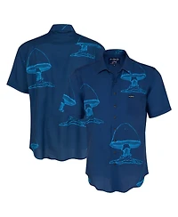 Section 119 Men's Blue The Allman Brothers Band Large Mushroom Button-Down Shirt