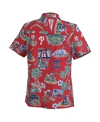 Reyn Spooner Women's Red Philadelphia Phillies Scenic Button-Up Top