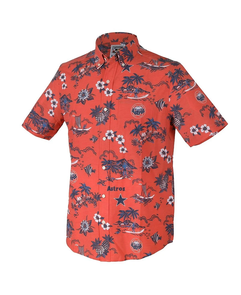 Reyn Spooner Men's Orange Houston Astros Kekai Button-Down Shirt