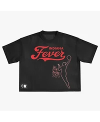 Round21 Men's and Women's Black Indiana Fever Oversized Mesh Boxy Top