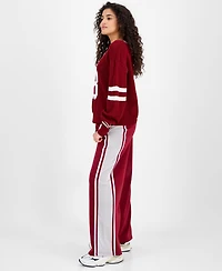 Madden Girl Juniors' High-Rise Athletic Fleece Pants
