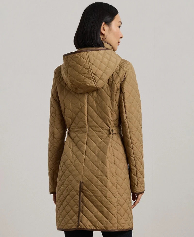 Lauren Ralph Women's Hooded Quilted Coat