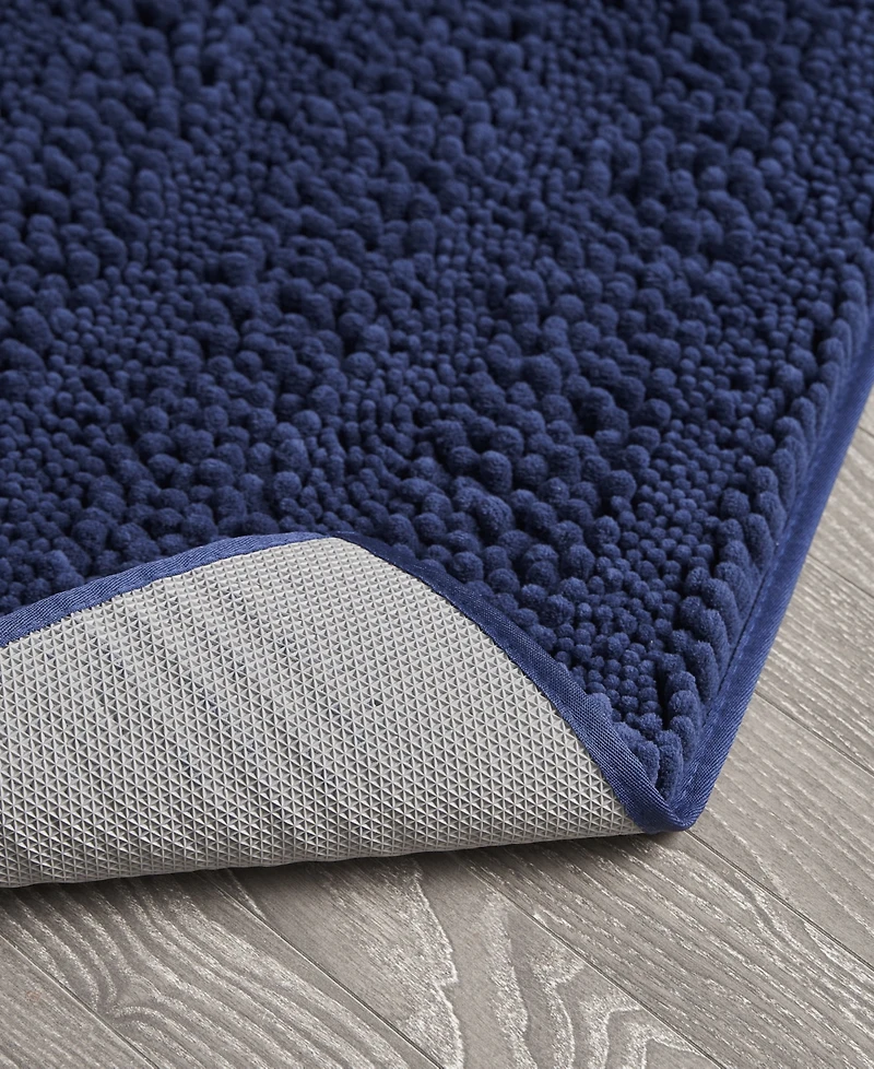 Laura Ashley Astor Chenille Bath Mat, 27" x 45"