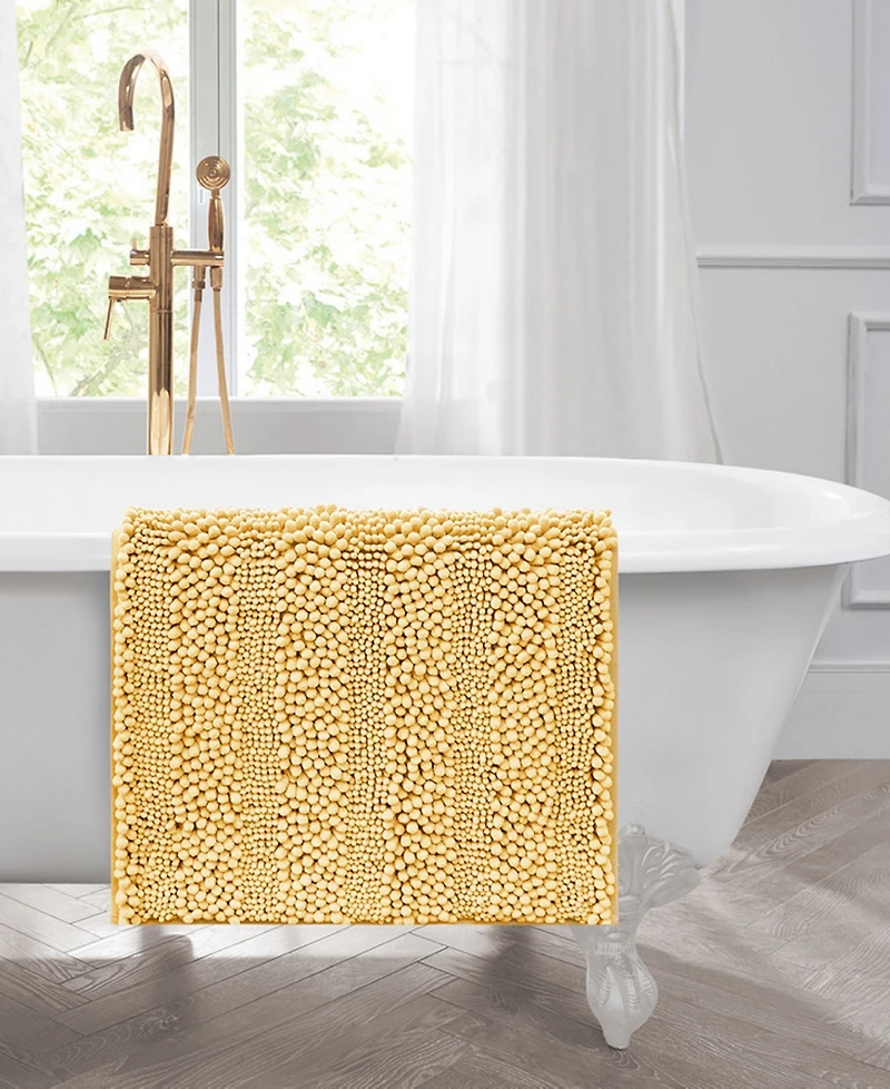 Laura Ashley Astor Chenille Bath Mat, 24" x 60"