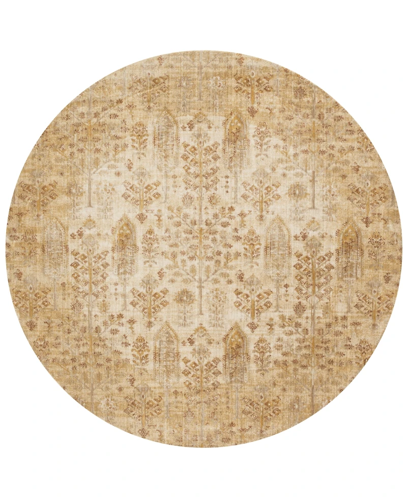 Closeout! Loloi Anastasia Af-11 Antique Ivory 5'3" Round Rug
