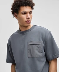 Mode of One Men's Mixed Relaxed-Fit French Terry Pocket T-Shirt, Macy's Exclusive