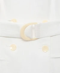 Mango Women's Belt Combined Woven Dress