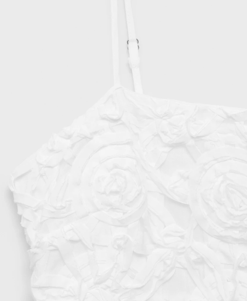 Mango Women's Short Floral Texture Dress