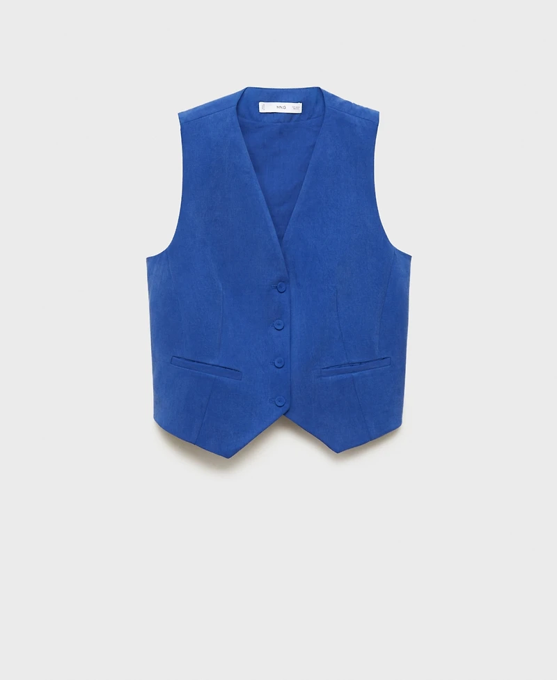 Mango Women's Straight Lyocell Suit Vest