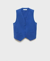 Mango Women's Straight Lyocell Suit Vest
