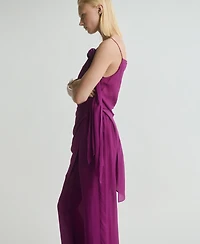 Mango Women's Flowy Straight-Fit Pants