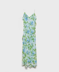 Mango Women's Ruffled Floral Print Dress