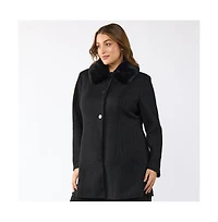 Estelle Darlington Black Fur Collar Coat