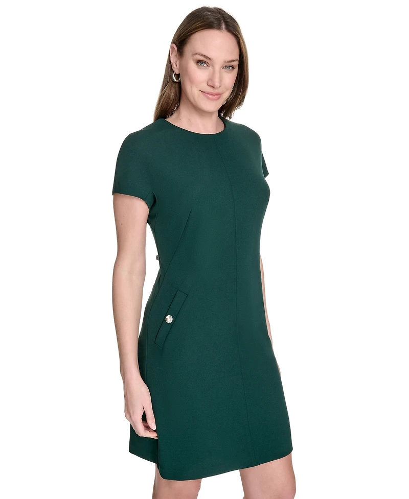 Tommy Hilfiger Women's Button-Trim Shift Dress