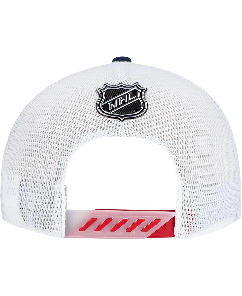 Fanatics Men's Navy Columbus Blue Jackets Authentic Pro Draft Adjustable Trucker Hat