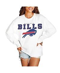 Gameday Couture Women's White Buffalo Bills Big Goals Oversized Long Sleeve T-Shirt
