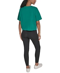 Calvin Klein Performance Women's Cotton Raised Logo Cropped T-Shirt
