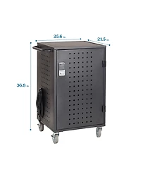 ECR4Kids 30-Bay Charging Cart, Black, 1