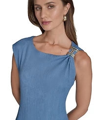 Halston Women's Hardware-Trim Sheath Dress