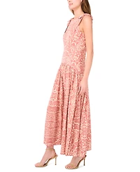 CeCe Women's Sleeveless High-Low Maxi Dress