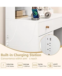 Vanity Dressing Table and Chair Set with Mirror and Lights