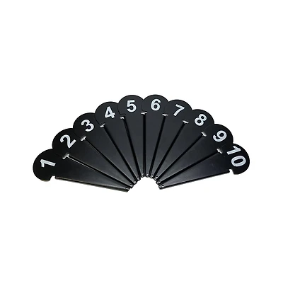 Durable Discus & Shot Put Markers (Set of 10) Essential Track and Field Equipment, Spiked Tips for Secure Placement, High Visibility, Robust Metal Con