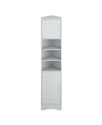 Casainc 66.9"H Tall Corner Cabinet with 2 Doors, Adjustable Shelves
