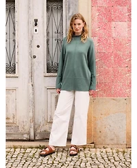 Celtic & Co. Women's Drape Funnel Neck Sweater